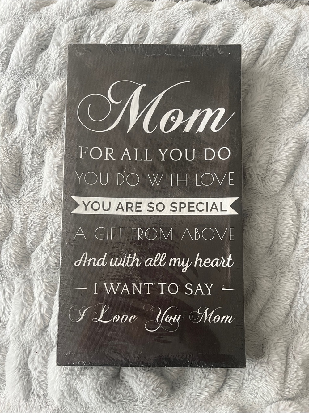 Mom Wall Plaque - Black and White Inspirational Sign